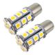 2 x Ampoules 24 LED SMD ORANGE - BA15S / P21W / 1156 / T25 - Orange