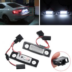 Confezione LED targa posteriore skoda 2 (1z), Roomster (5d) - Bianco 6