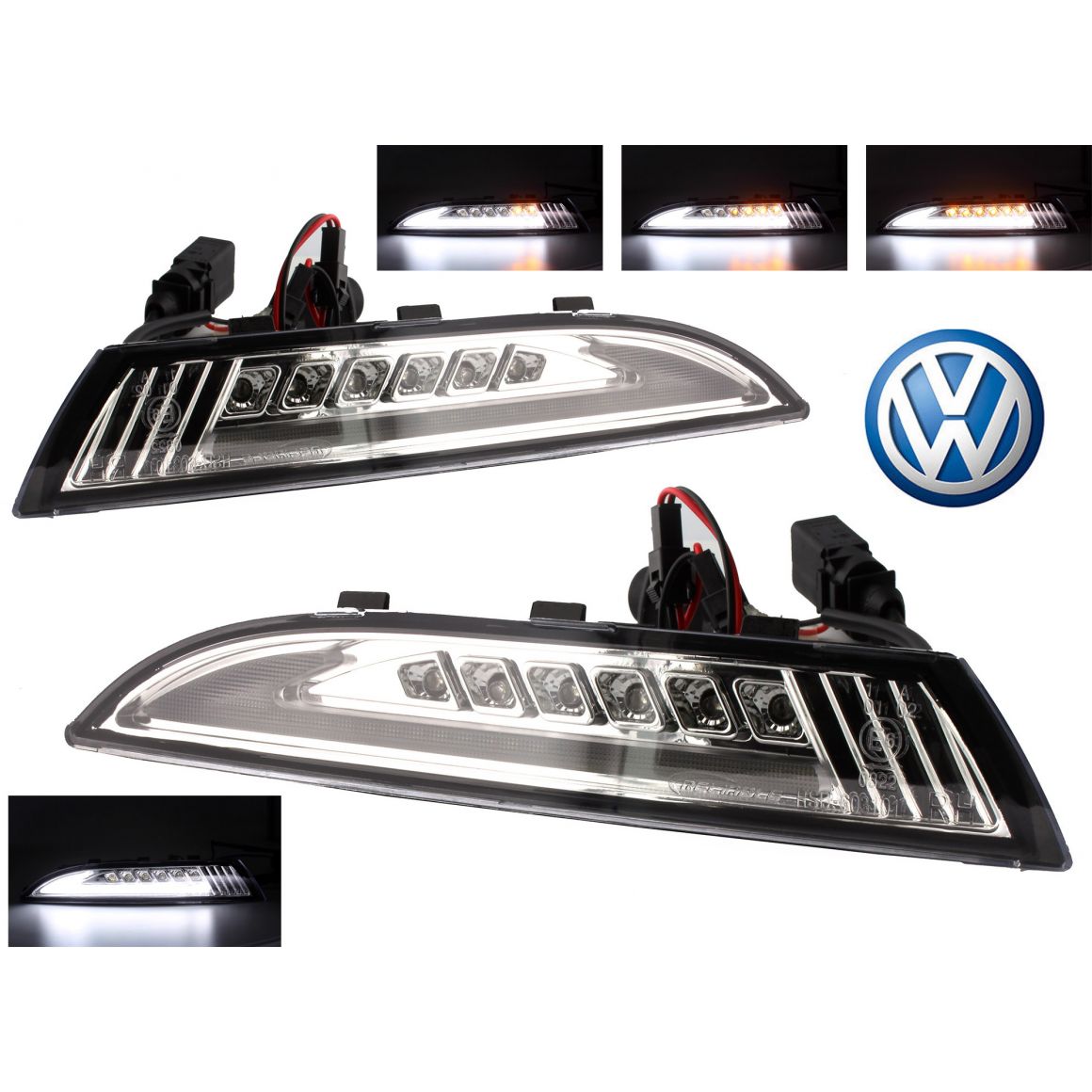 VW Volkswagen Scirocco LED feux de position latéraux aucun avertissement erreurs-T10 W5w 3smd 