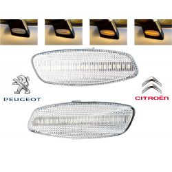 LED flashing light repeaters dynamic scrolling Peugeot 207 308 3008 5008 RCZ