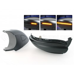 Repeaters dynamic LED backlit scrolling Scirocco, Eos, Passat, New Beetle, Jetta - smoked strip