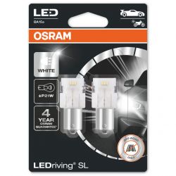 2x LEDriving SL P21W LED 1156 bulbs WHITE 7506DWP-02B