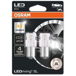 2x LEDriving SL P21W ORANGE LED-Lampen 7506DYP-02B