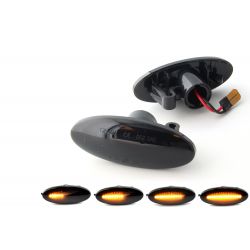 Blinkende Repeater Smoked LED DYNAMIC SCROLLING Nissan Cube, Juke, Leaf, Micra, Note, Qashqai, X-trail