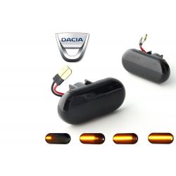 Flashing Repeaters Smoked LED DYNAMIC SCROLLING Dacia Duster, Dacia Dokker, Dacia Lodgy