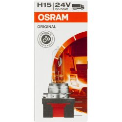 Lampadina OSRAM ORIGINAL 24V 20 / 60W H15 per camion 64177 PGJ23t-1 - 24 volt