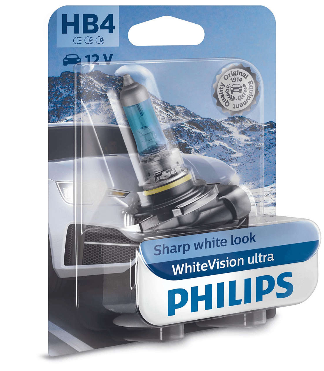 PHILIPS Autolampe HB4 55 Watt 12 Volt 9006 P22d 55W White Vision Xenon Effekt 