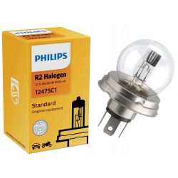 1x Lampada R2 Philips Vision 45 / 40W 12V P45t-41 per illuminazione frontale 12620B1