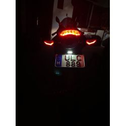 Motorcycle LED lighting module for Universal license plate - 12V Waterproof