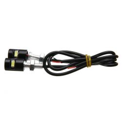 Pack de 2 éclairage LED Moto plaque d'immatriculation Universel - 12V