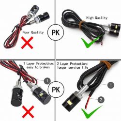 Pacote de 2 luzes LED universais para placas de motocicleta - 12V