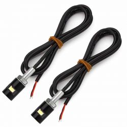 Pacote de 2 luzes LED universais para placas de motocicleta - 12V