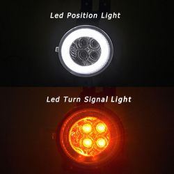 Lampeggiatore a LED + luci di marcia diurna a LED Halo Mini R50 R51 R52 R53 dal 2000 al 2008 - CANBUS destro + sinistro