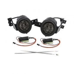 LED Flasher + LED Daytime Running Lights Halo Mini R50 R51 R52 R53 2000 to 2008 - Right + Left CANBUS - SMOKE