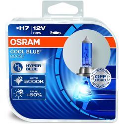 2x OSRAM H7 80W COOL BLUE BOOST, Halogenscheinwerferlampe, 62210CBB-HCB, 12V, PX26d Duo Box