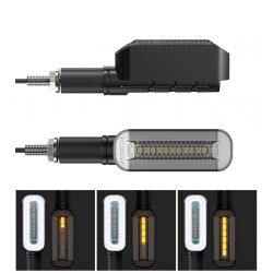 Pack de 2 Clignotants + Feux de jour LED défilant Moto séquentielle STS4