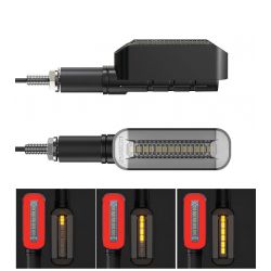 Set van 2 richtingaanwijzers + scrollende LED-stop STS4 sequentiële motorfiets