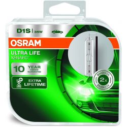 2x bombillas de xenón Lámpara de descarga OSRAM XENARC ULTRA LIFE D1S HID, 66140ULT-HCB, 10 años de garantía