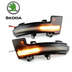 Repetidores LED Dinámicos Skoda Octavia Mk3 A7 5E 2013-2019 - Desplazamiento Homologado
