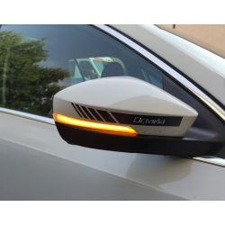 Répétiteurs LED Dynamique Skoda Octavia Mk3 A7 5E 2013-2019 - Défilant Homologué - Clignotant