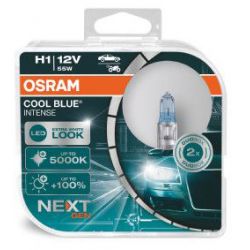 2X OSRAM H1 COOL BLUE INTENSE NEXT GEN, HALOGEN, 642150CBN-HCB, 12V, DUO BOX