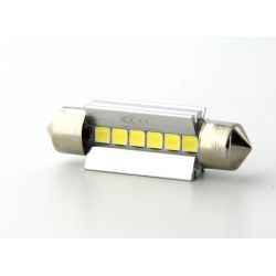 1 x Glühbirne C5W SV8.5 36mm 6 weiße LEDs Super Canbus 238Lms XENLED - PALLADIUM