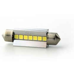 1 x Glühbirne C10W T10.5x43 42mm 7 weiße LEDs Super Canbus 238Lms XENLED - PALLADIUM