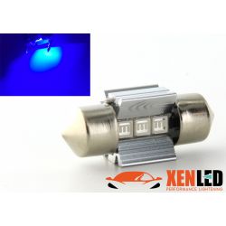 1 x LAMPADINA C3W T6.2x27 28mm 3 LED BLU Super Canbus 60Lms XENLED - PALLADIO
