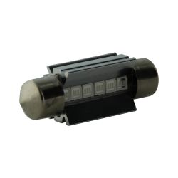 1 x BOMBILLA C5W SV8.5 36mm 6 LED AZULES Super Canbus 70Lms XENLED - PALADIO