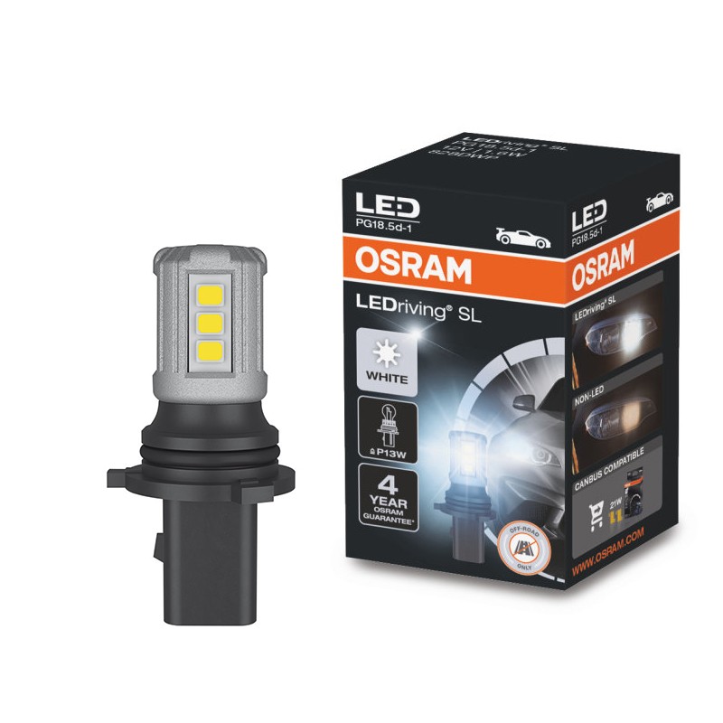 Osram P13W 5828CW Premium SL LED Cool White 6000K Bulb DRL Daytime Running Light