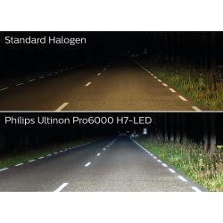 2X LAMPADINE LED H7 ULTINON PRO6000 OMOLOGATE* STRADE PUBBLICHE HL LED PHILIPS 5800K 11972U6000X2 - 12V 15W