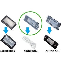 Pack módulos LED placa trasera Mercedes ML W164, GL, Clase R W251 Sustituye a A2518200166