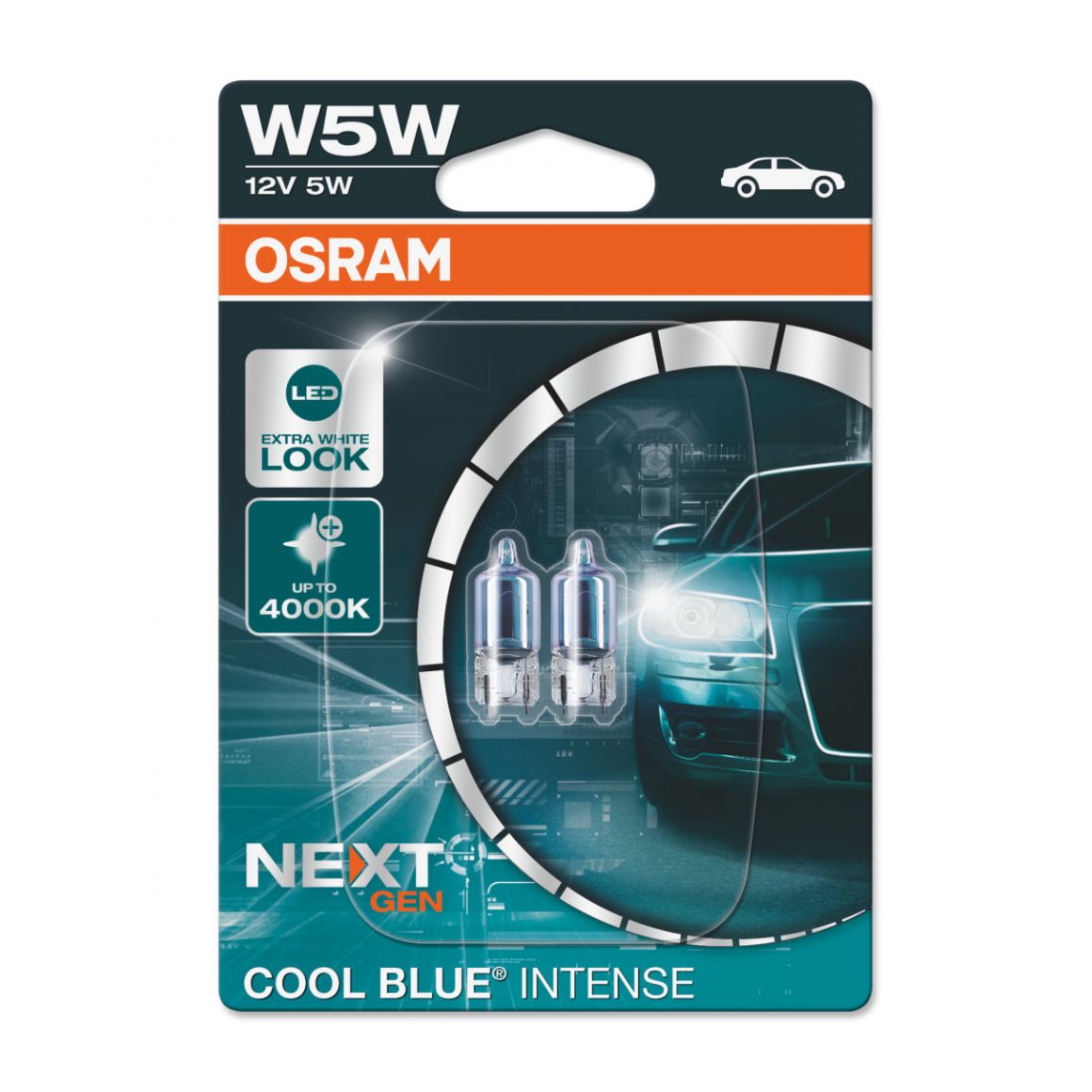 hole Skalk Ambiguity 2x W5W Cool Blue Intense Next Gen OSRAM 12V 5W - 4000K 2825CBN-02B - France- Xenon