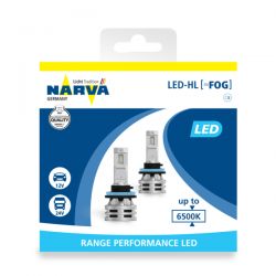 H8 H11 H16 LED Bulbs Kit NARVA 24W 12-24V 6500K - 180363000 - German Technology