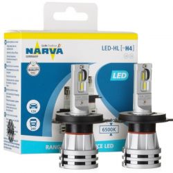 NARVA H4 Bi-LED Bulbs Kit 24W 12-24V 6500K - 180323000 - German Technology
