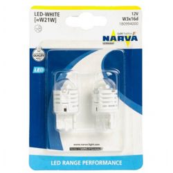 2x W21W 6000K NARVA LED RANGE PERFORMANCE 12V W3x16d - 180994000 - Blanc
