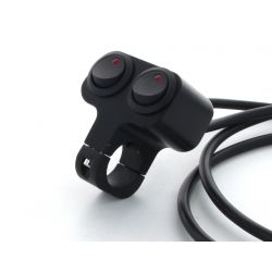 Dual-way ON / OFF commodo button - Black Aluminum - Rear output - XENLED