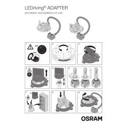 2x Adaptadores LEDriving 64210DA07 ADAPTER (Off Road) - OSRAM - VW GOLF 6 & TIGUAN