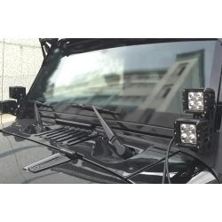 Jeep Wrangler 2004-2014 special dual LED light bracket - BLACK