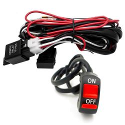 Additional LED headlights switch + Power harness and motorcycle relay - 2 ways
