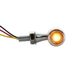 Turn Signal + Stop LED Bullet Harley Style - Chrome Version - ECE Approved
