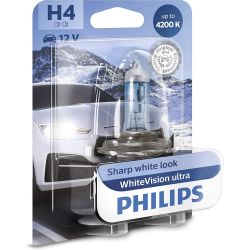 H4 motorcycle and car bulb WhiteVision Ultra Moto Philips 12342WVUB1