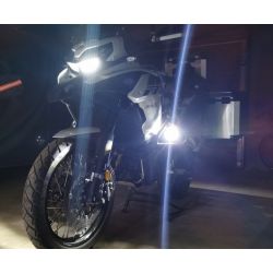 2x Long-range LED lights + Fog light - Performance+ - 40W - MOTO - QUAD - COMBO LIGHT - Aluminum - BW001
