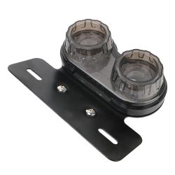 Brems-/Standlicht hinten + Blinker + LED-Platte - Universal + Halterung - Getönte Version - ECE