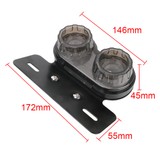 Feux arrière Stop/Veilleuses + Clignotants + Plaque LED - Universel + Support - Version Fumée - ECE