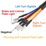 Feux arrière Stop/Veilleuses + Clignotants + Plaque LED - Universel + Support - Version Fumée - ECE