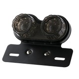 Feux arrière Stop/Veilleuses + Clignotants + Plaque LED - Universel + Support - Version Fumée - ECE