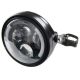 7" Optical Housing - Aluminum - Round Headlight - Black - With Fixings