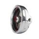 Cuvelage Optique 7" - Aluminium - Phare Rond - Chromé - Avec Fixations