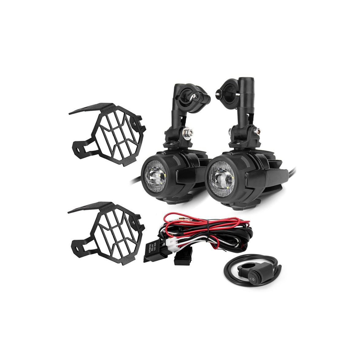Feux LED longue portée + Antibrouillard Street Glide 1800 CVO - HARLEY DAVIDSON- Adaptable - 40W - Aluminium - BW001